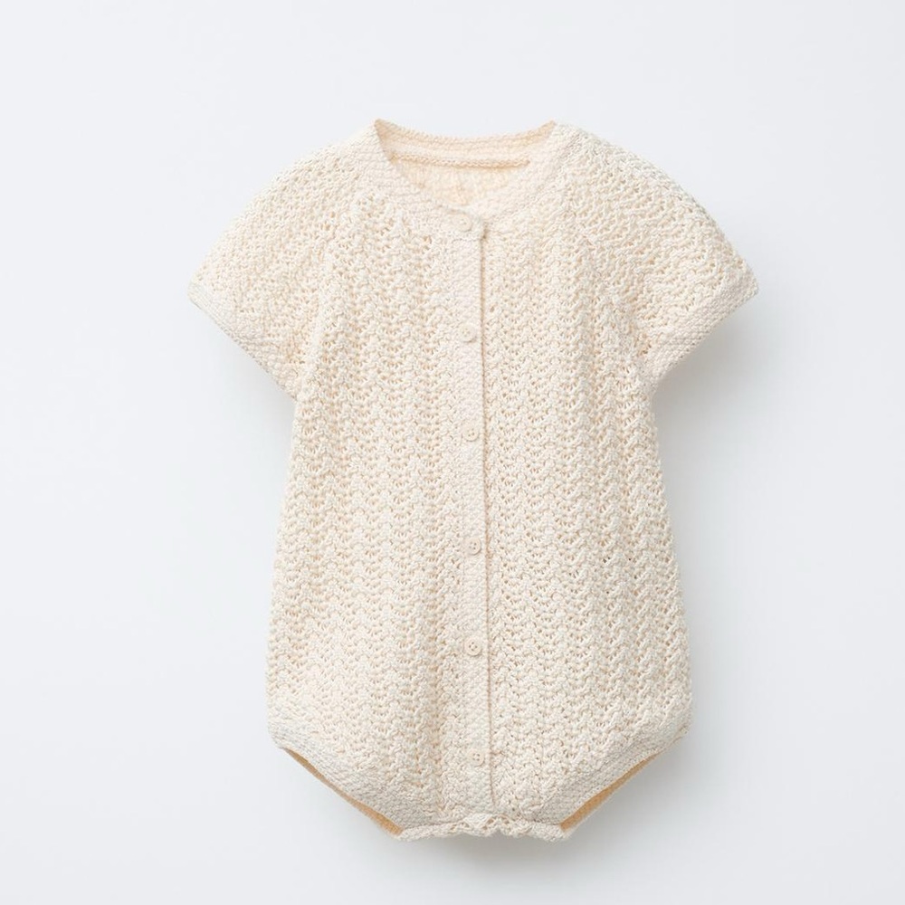 Zara Women's Ivory Knit Bodysuit